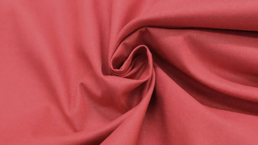 Tissu cretonne rouge
