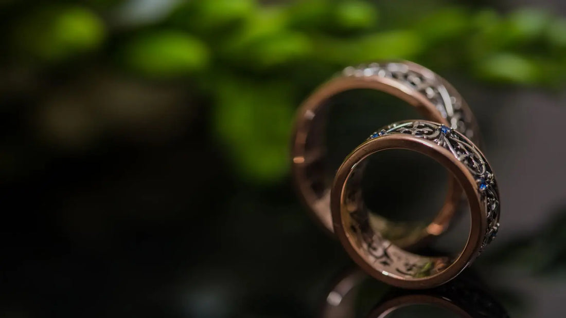 Deux bagues en bronze pour célébrer 22 ans de mariage