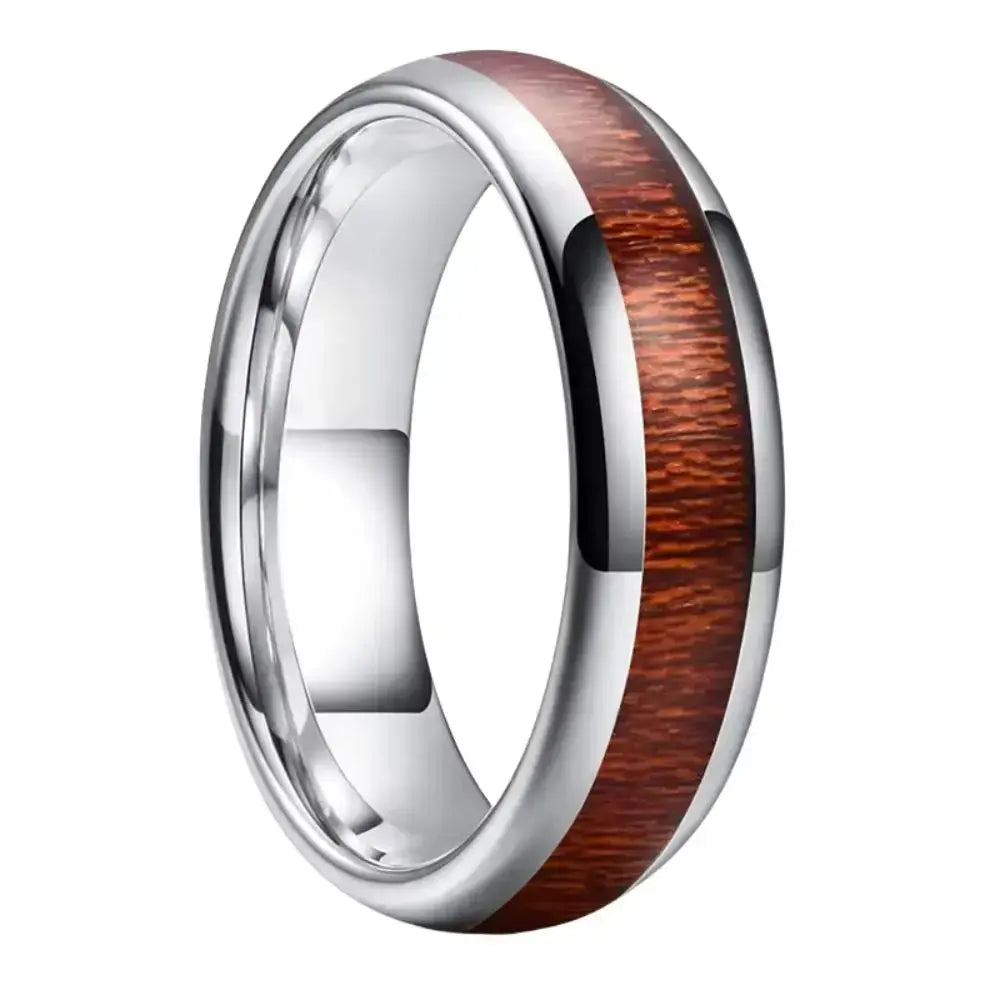 Bague en Bois Écorce Charme Bois