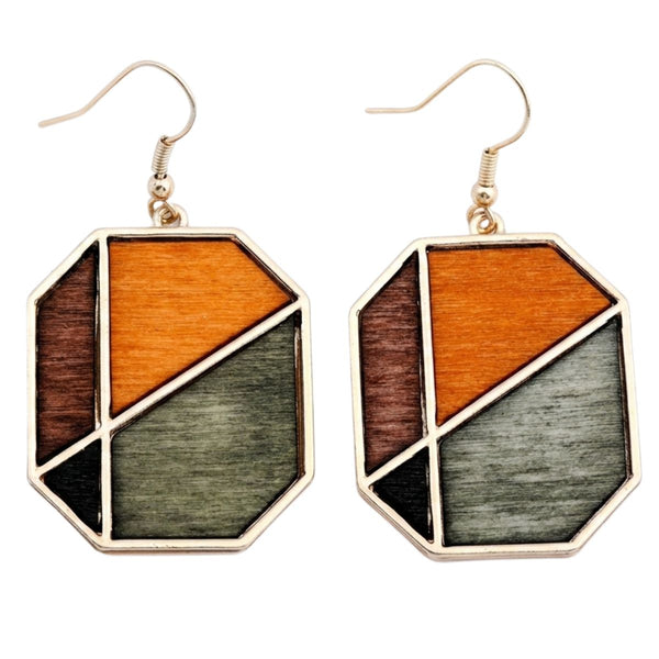 Boucle d'oreilles en bois Femme - Lune Charme Bois