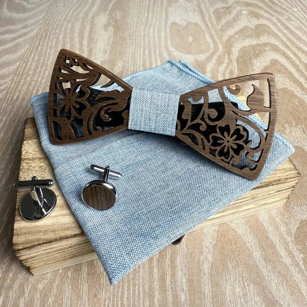 Coffret Noeud Papillon Bois - Éclat Sauvage Charme Bois