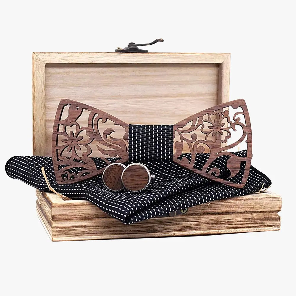 Coffret Noeud Papillon Bois - Éclat Sauvage Charme Bois