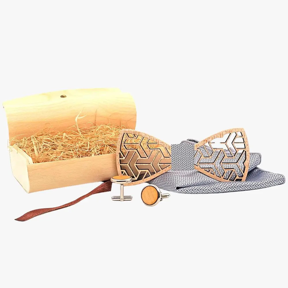 Coffret Noeud Papillon Bois - Horizon Charme Bois