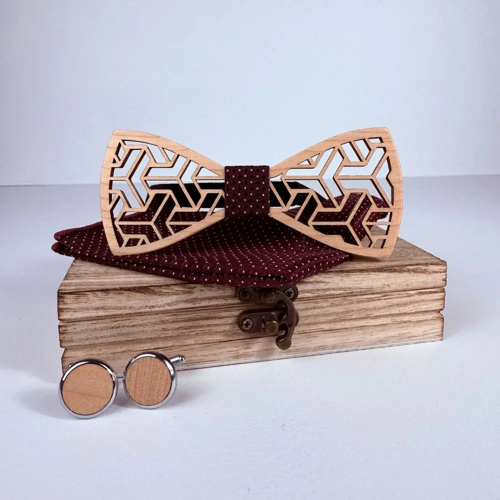 Coffret Noeud Papillon Bois - Horizon Charme Bois