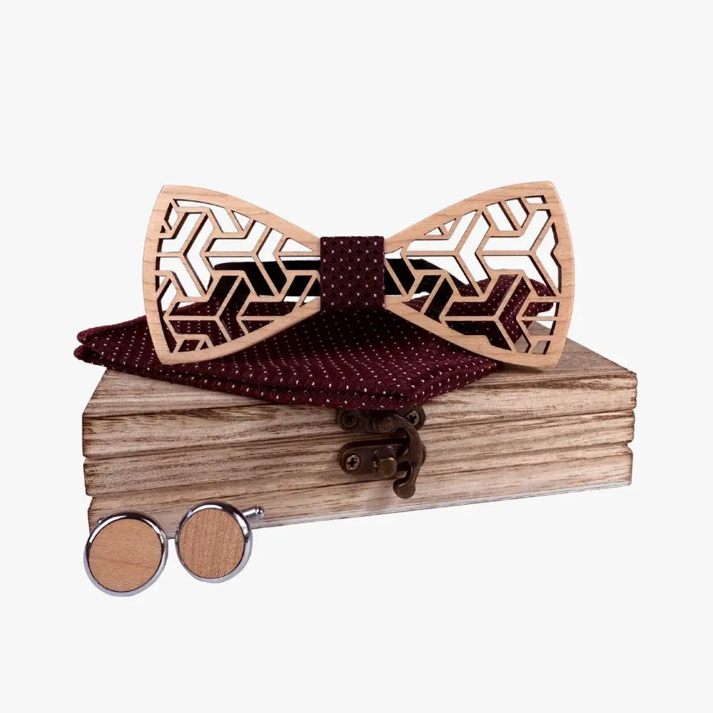 Coffret Noeud Papillon Bois - Horizon Charme Bois