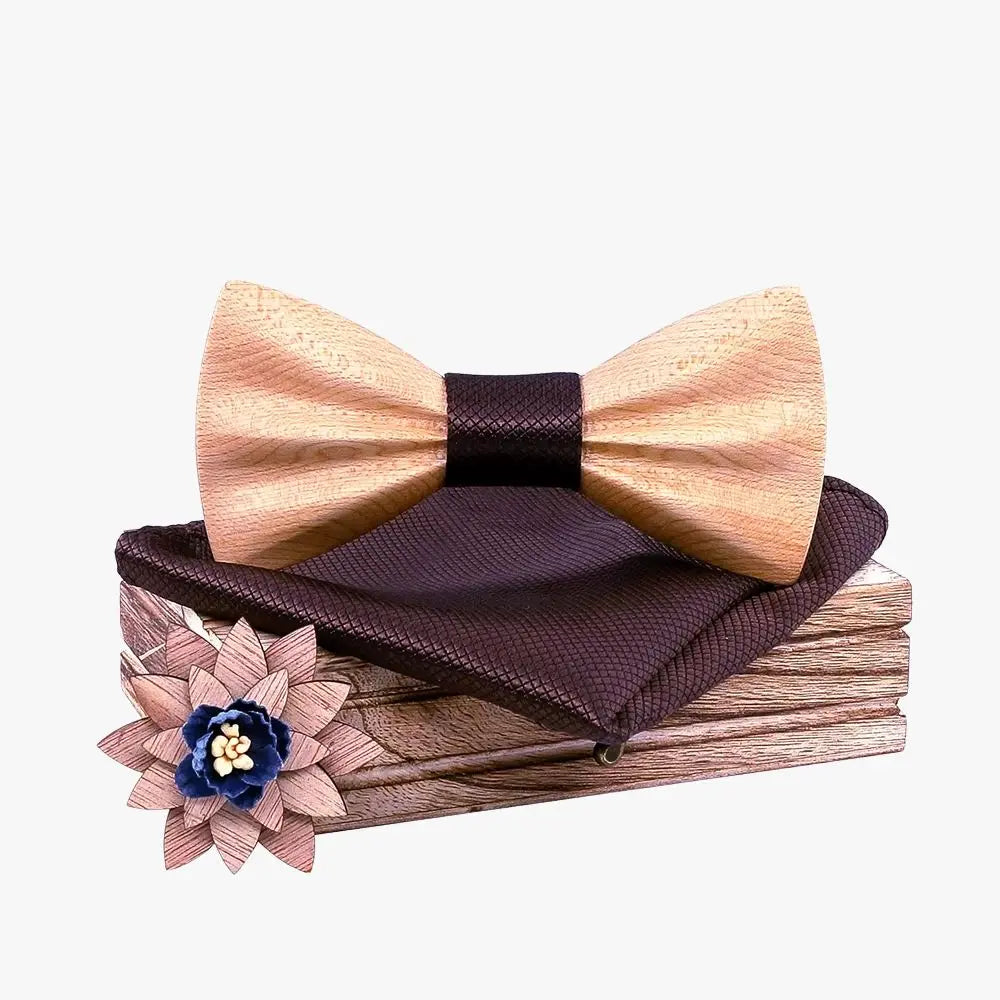 Coffret Noeud Papillon Bois - Naturel Boutique Charme Bois