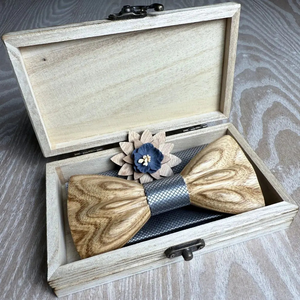 Coffret Noeud Papillon Bois - Libre Boutique Charme Bois