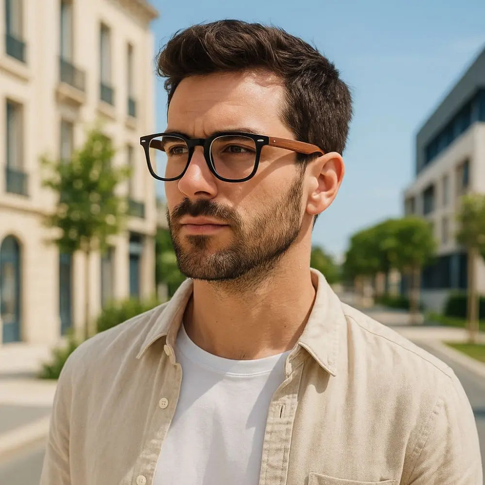 Lunette Anti-Lumière Bleue en Bois - Nomade Charme Bois