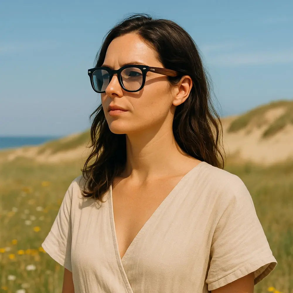 Lunette Anti-Lumière Bleue en Bois - Nomade Charme Bois