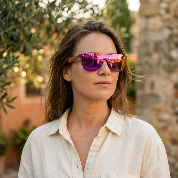 Lunette de Soleil en Bois UV400 - Horizon Charme-bois