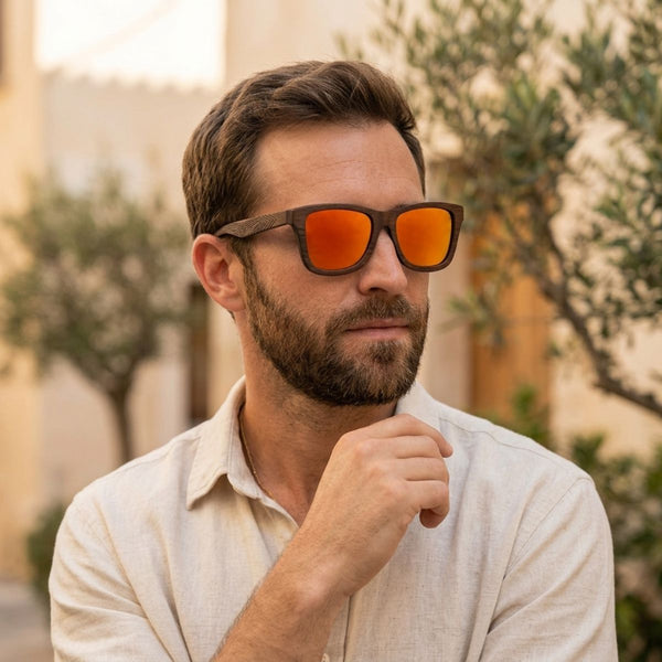 Lunette de Soleil en Bois UV400 - Sauvage Charme-bois