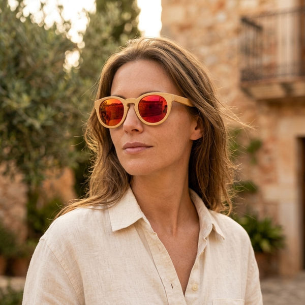 Lunette de Soleil en Bois UV400 - Sentier Charme-bois