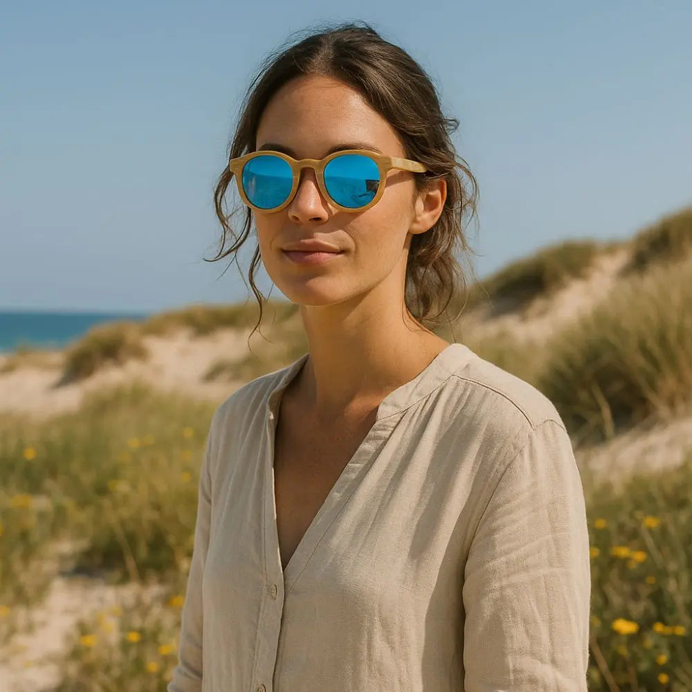 Lunette de Soleil en Bois UV400 - Liberté Charme-bois