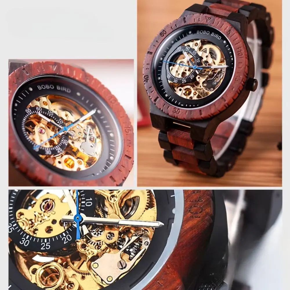 Montre en Bois Automatique - Cimes Charme Bois