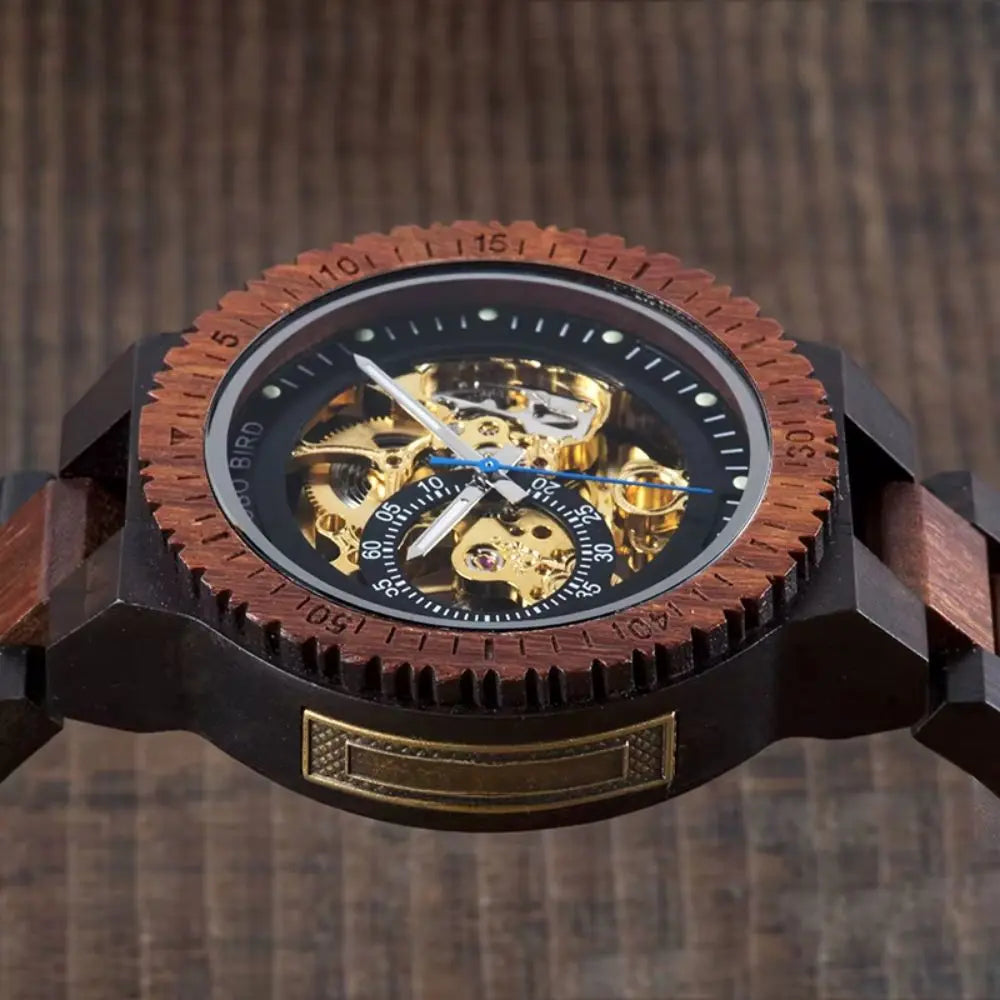 Duo de Montre Automatique pour Couple Charme Bois