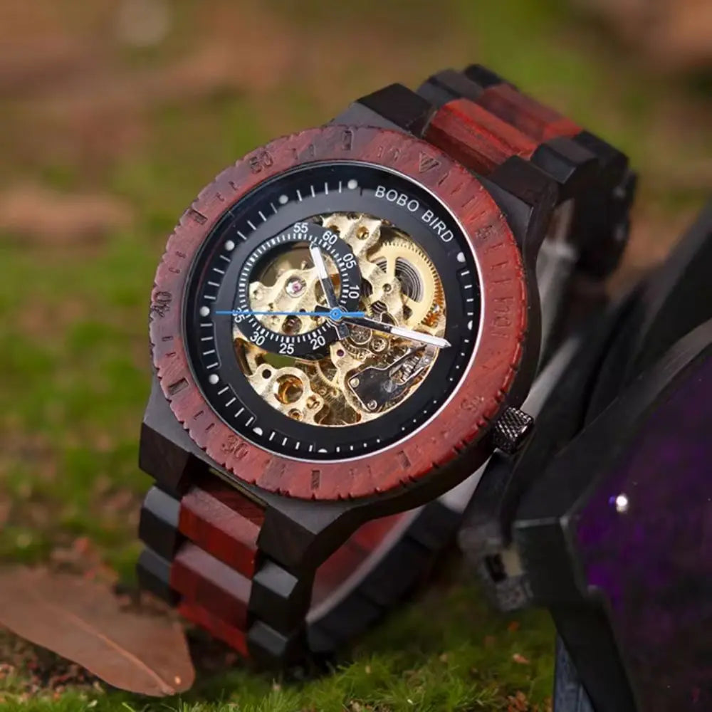 Duo de Montre Automatique pour Couple Charme Bois