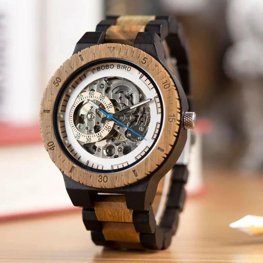 Duo de Montre Automatique pour Couple Charme Bois