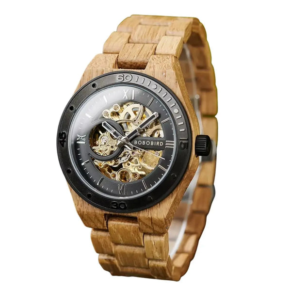 Montre en Bois Automatique - Nuit Forestière Charme Bois