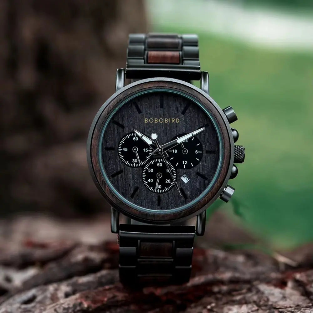 Montre en Bois Chronographe - Abysse Charme-bois