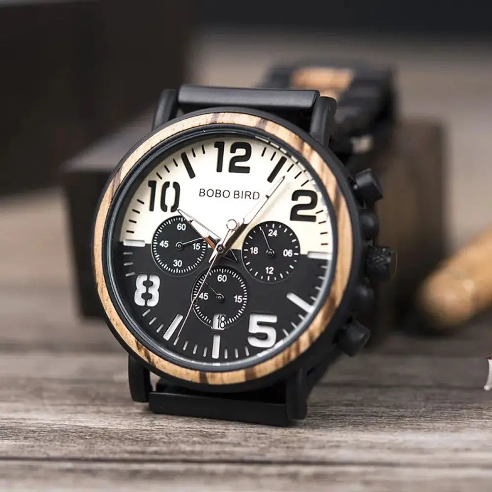 Montre en Bois Chronographe - Canyon Charme-bois