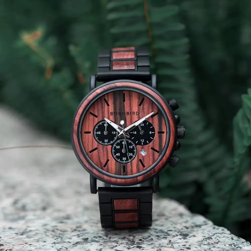 Montre en Bois Chronographe - Comète Charme-bois