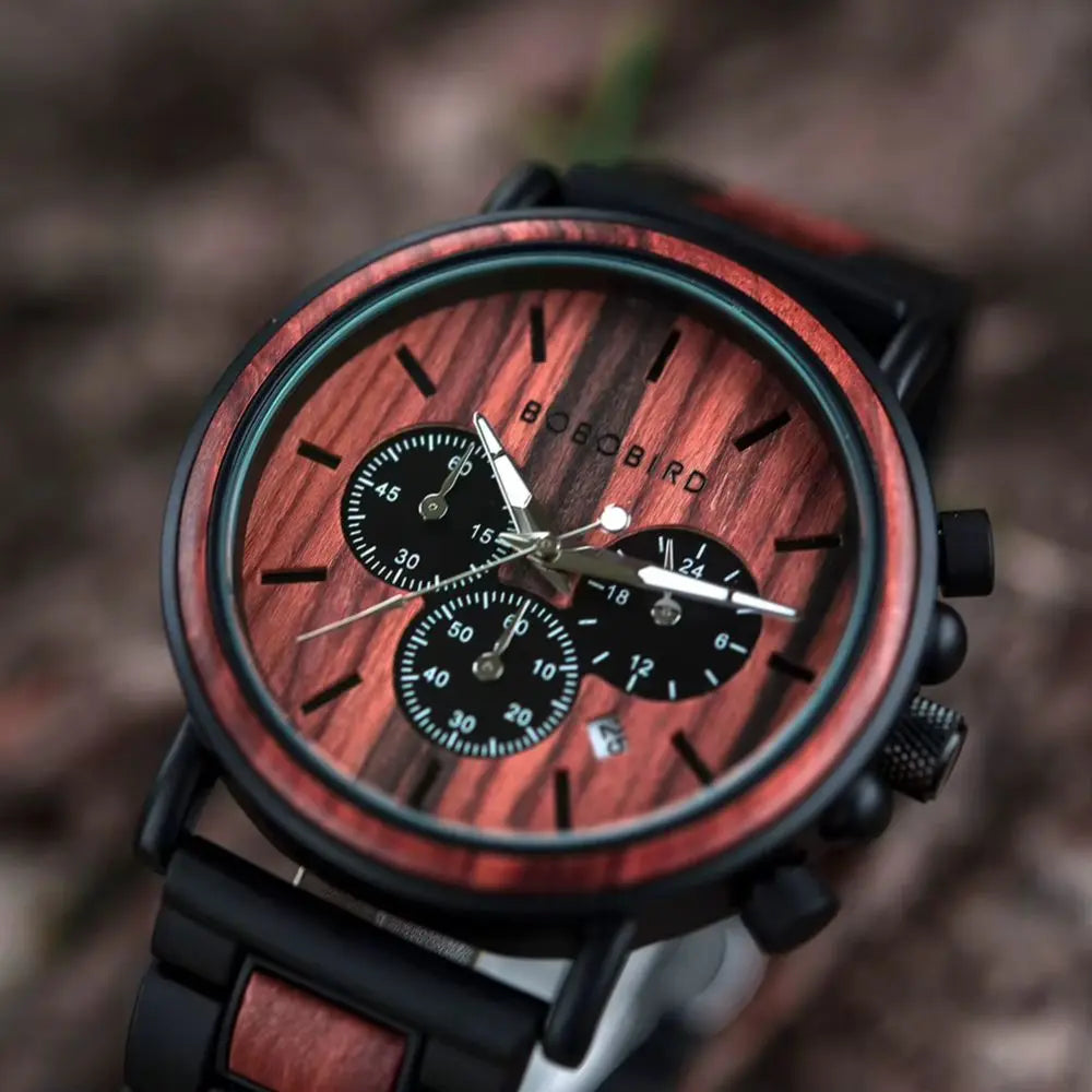 Montre en Bois Chronographe - Comète Charme-bois
