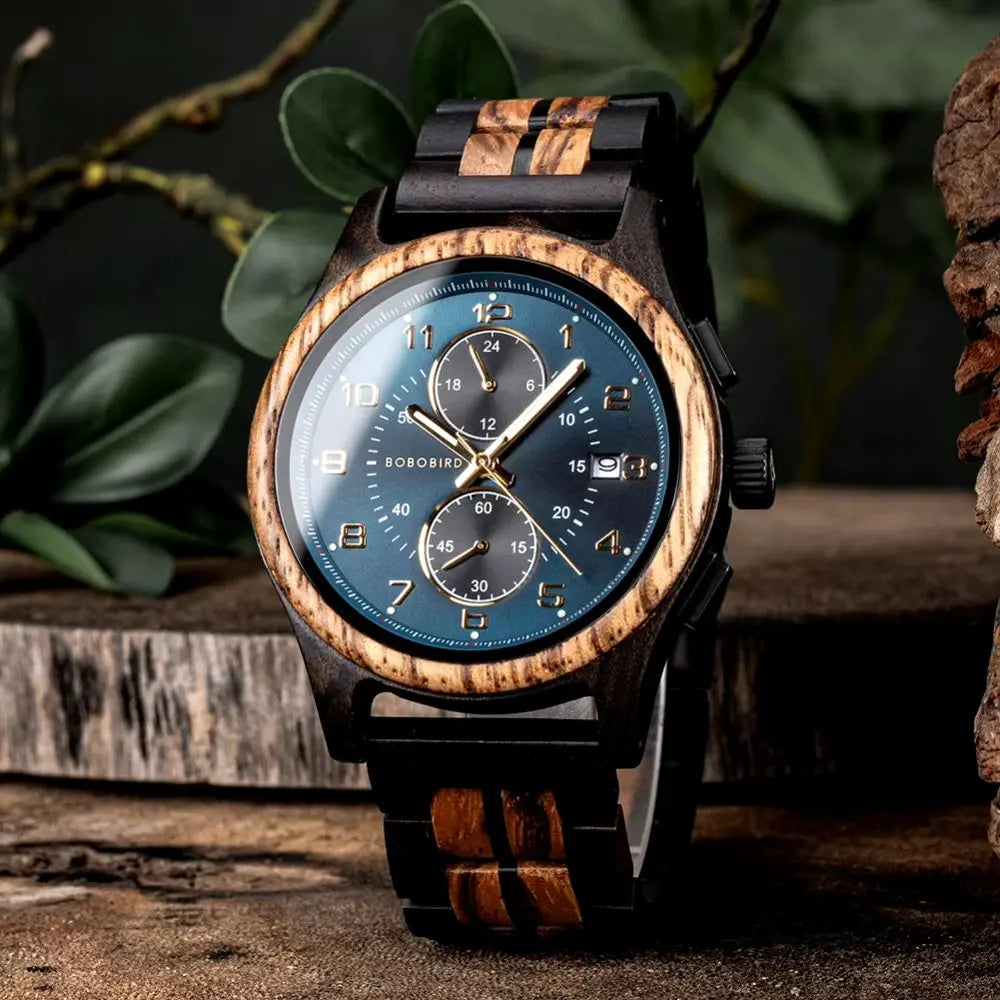 Montre en Bois Chronographe - Lagon Charme-bois