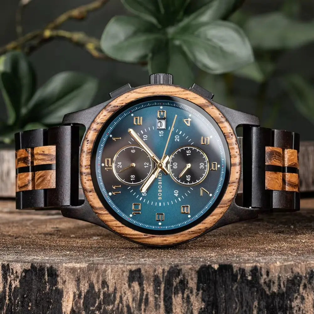 Montre en Bois Chronographe - Lagon Charme-bois