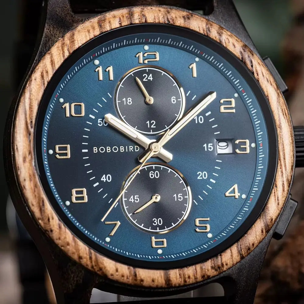 Montre en Bois Chronographe - Lagon Charme-bois