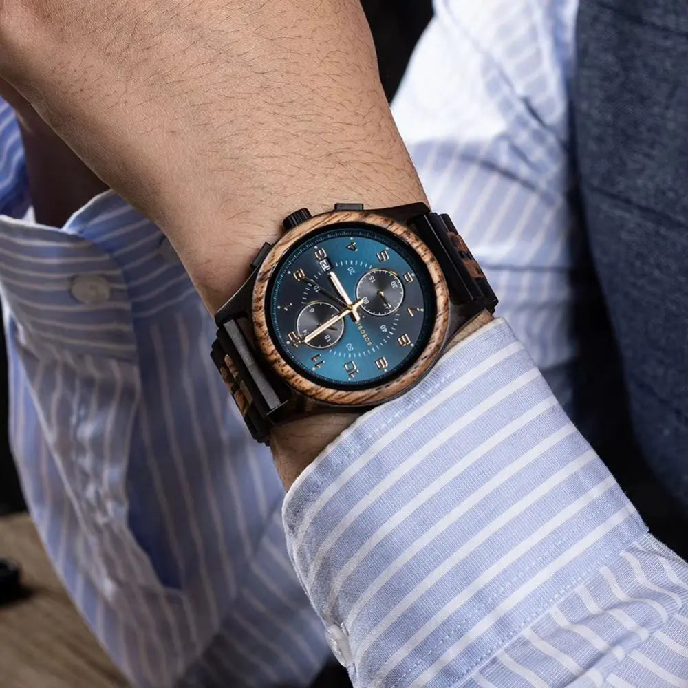 Montre en Bois Chronographe - Lagon Charme-bois