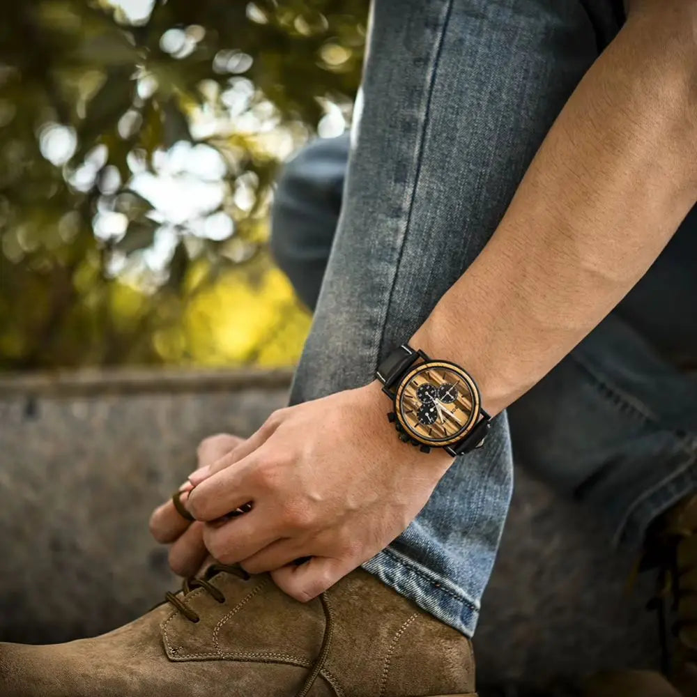 Montre en Bois Chronographe - Savane Charme-bois