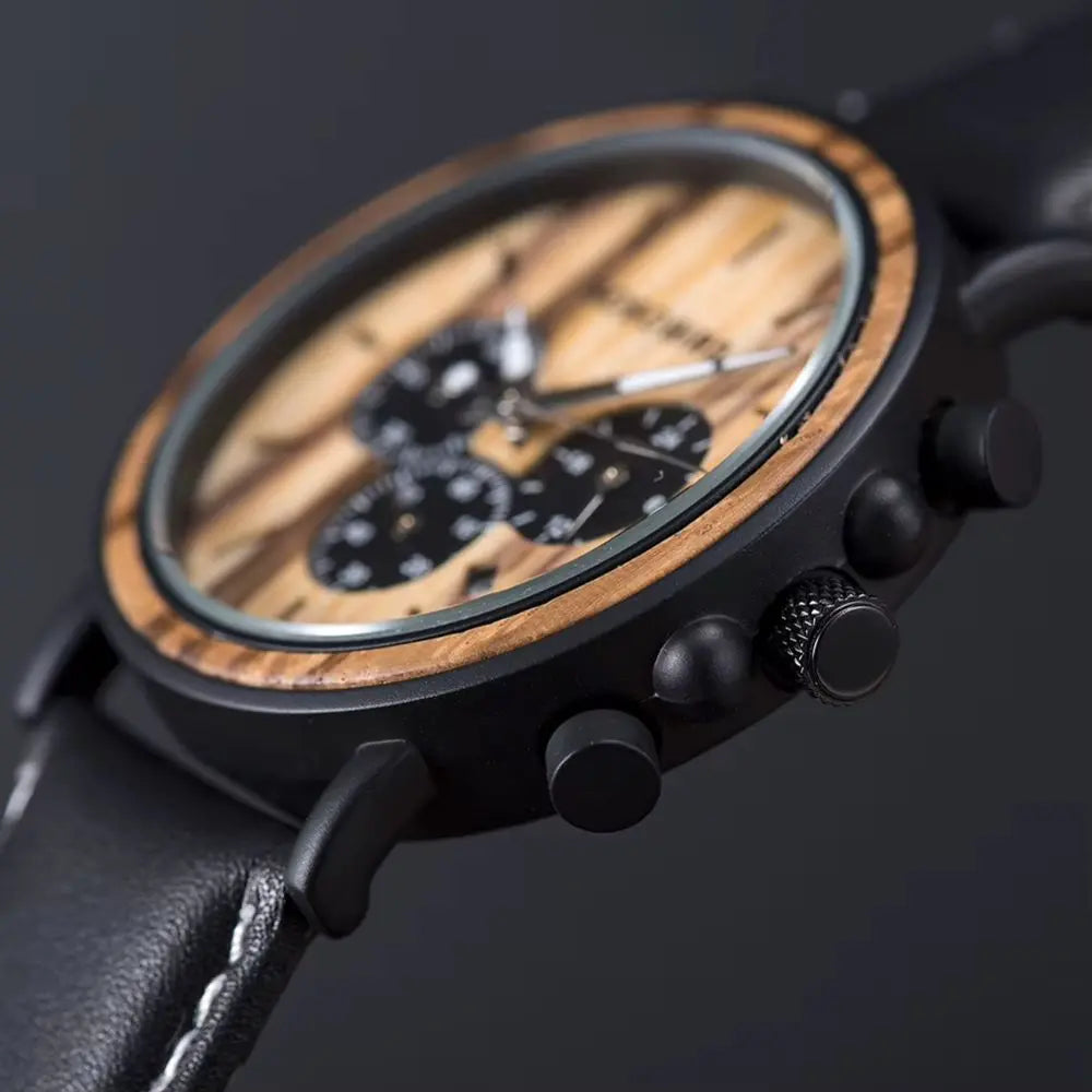 Montre en Bois Chronographe - Savane Charme-bois