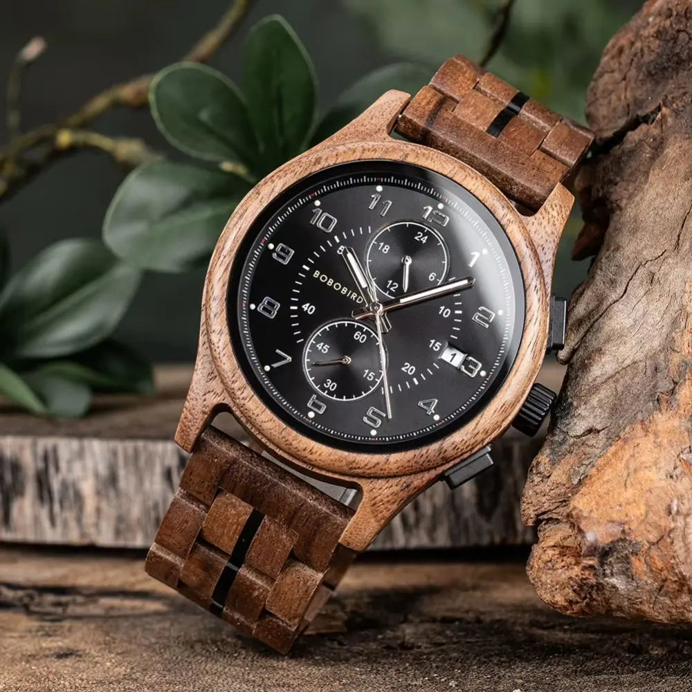 Montre en Bois Chronographe - Vortex Charme-bois