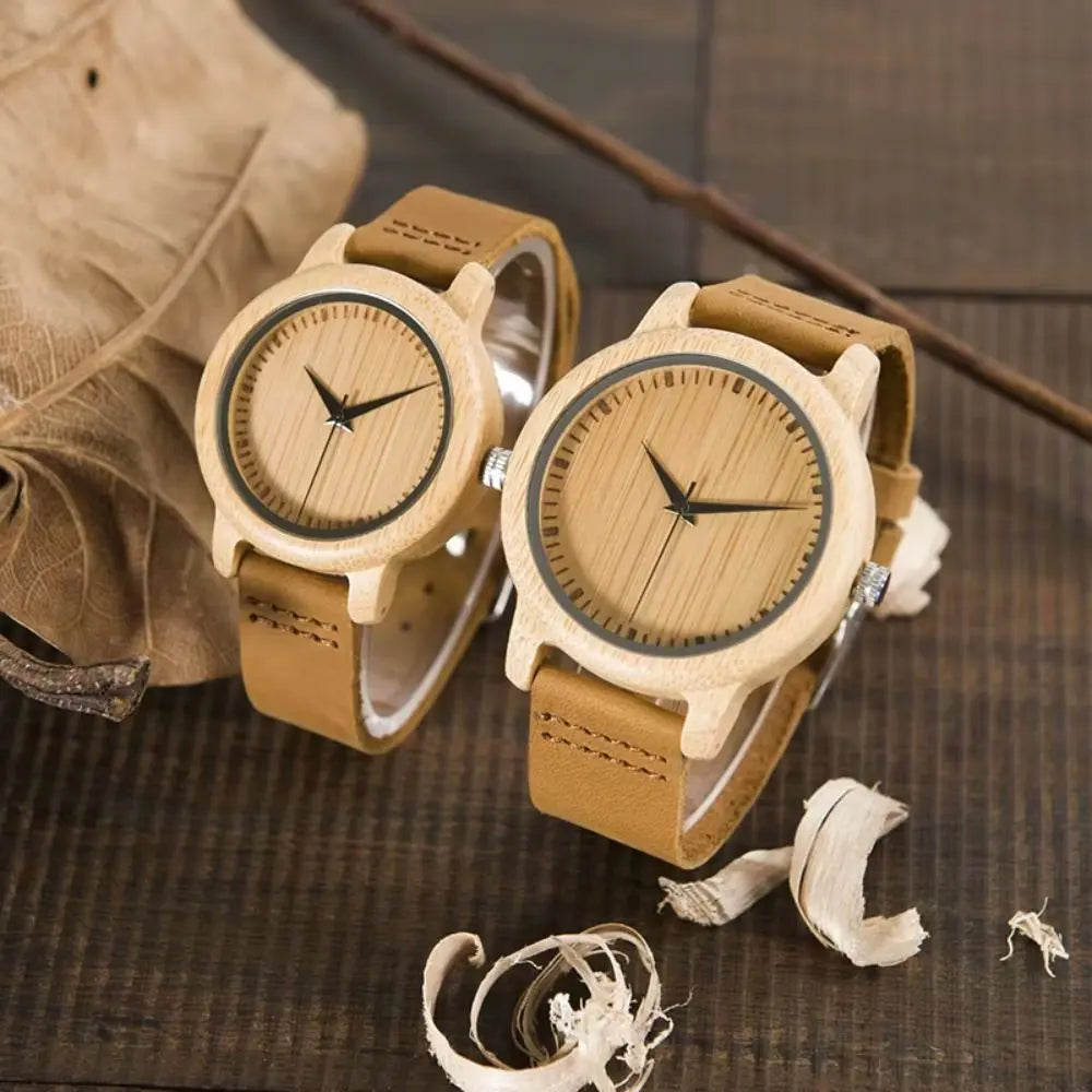 Duo de Montre pour Couple - Bambou Charme Bois