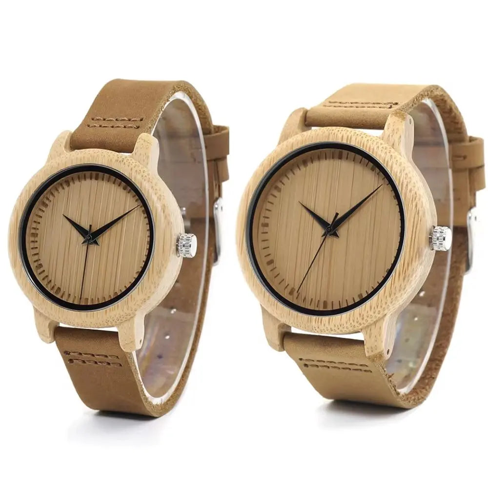Duo de Montre pour Couple - Bambou Charme Bois