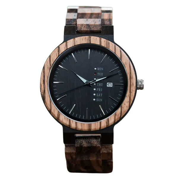 Montre en Bois à Quartz - Taïga Charme-bois