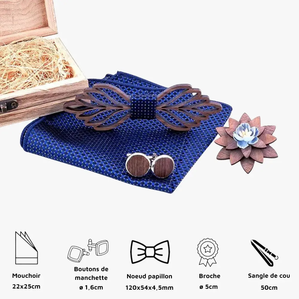 Coffret Noeud Papillon Bois - Épure Charme Bois