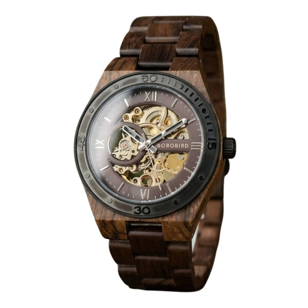 Montre en Bois Automatique - Ciel Crépusculaire Charme Bois