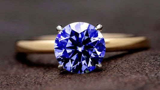 gros plan sur une bague en saphir pour célébrer 16 ans de mariage
