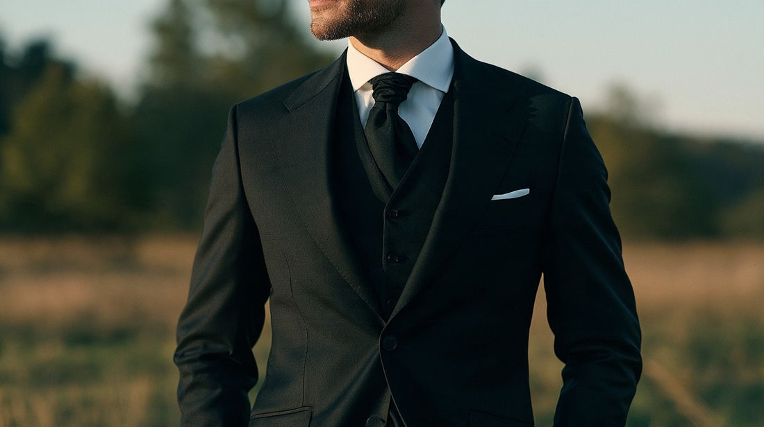 Costume noir de marié : quel grammage de laine selon la saison ? Charme-bois