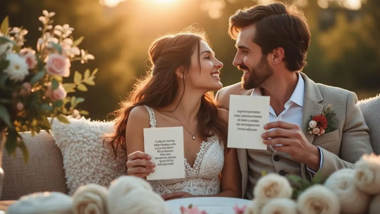 Célébrez vos 7 ans de mariage avec tendresse grâce à notre sélection de textes, poèmes et messages inspirants pour vos noces de laine. Trouvez les mots justes pour exprimer votre amour et raviver la flamme du romantisme au sein de votre couple.