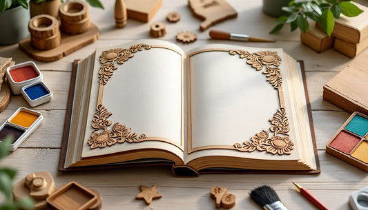 Comment personnaliser un album photo avec des décorations en bois ? Charme-bois
