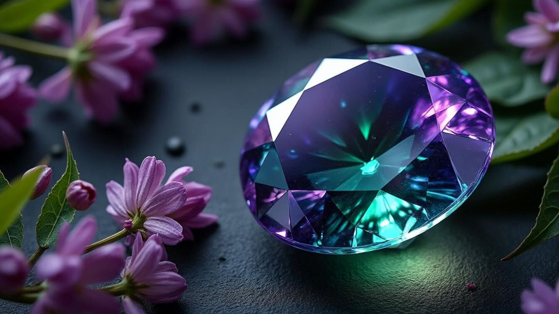 Découvrez les propriétés fascinantes de la pierre Alexandrite et la signification unique de cette précieuse gemme aux couleurs changeantes. Idéale pour les passionnés de lithothérapie et de bijoux rares.