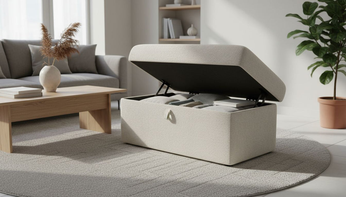 Pouf coffre design et pratique | meubles & décoration Charme-bois