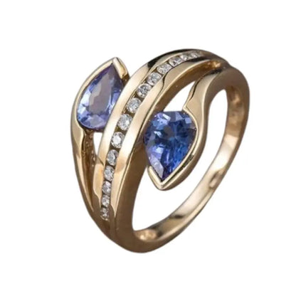 Bague en Pierre Naturelle bleu - Charme-bois