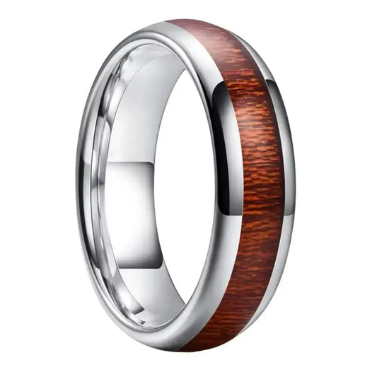 Bague en Bois Écorce Charme Bois