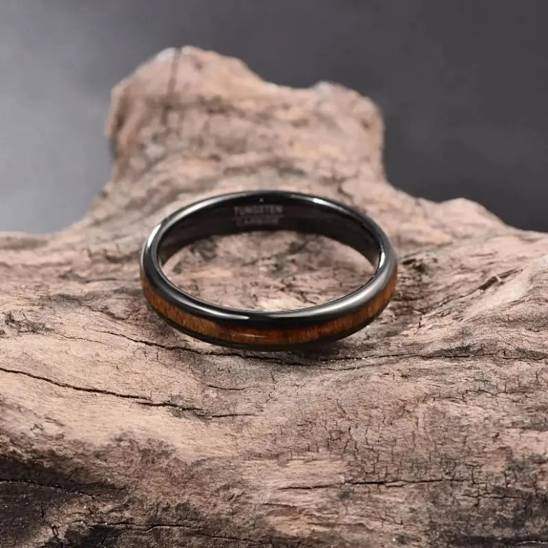 Bague en Bois Femme Sylvara Noire Charme Bois