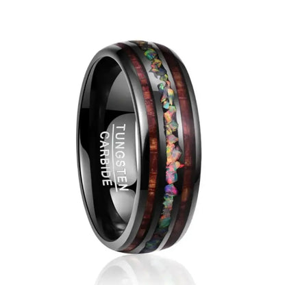 Bague en Bois Homme Sylvara Crystal Charme Bois