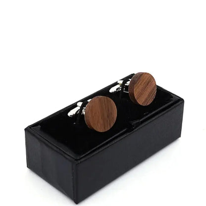 Bouton de Manchette en Bois - Noyer Boutique Charme Bois