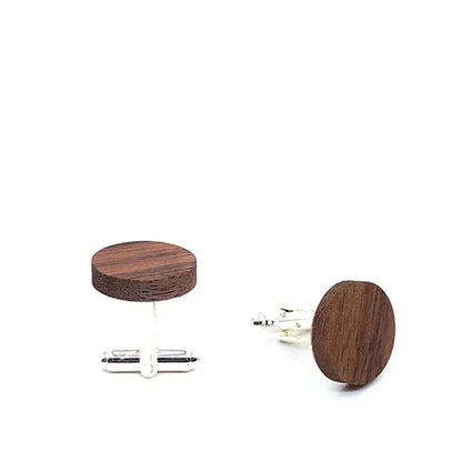 Bouton de Manchette en Bois - Noyer Boutique Charme Bois